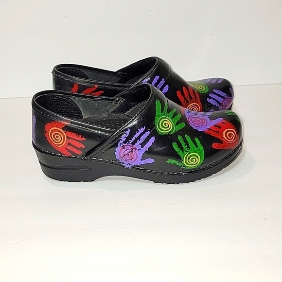 SANITAS professional nursing medical clogs rare handprint design Size EU37/6.5US - Picture 3 of 8